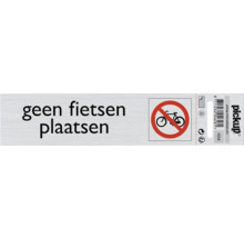 Geen fietsen plaatsen bord