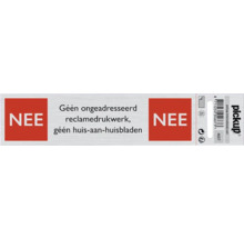 Sticker: Geen ongevraagd reclamedrukwerk en huis-aan-huisbladen