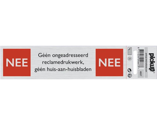 Sticker: Geen ongevraagd reclamedrukwerk en huis-aan-huisbladen