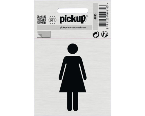 Bord met vrouwensymbool voor toiletidentificatie