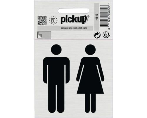 Toiletbord met man- en vrouwensymbool