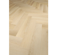 Legpatroon van lichte parketvloer in visgraatmotief