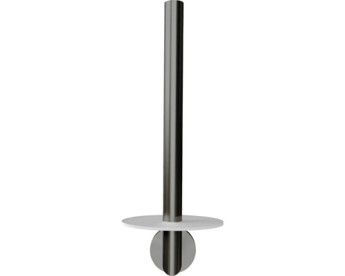 Toiletpapierhouder van metaal met plank