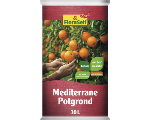 FLORASELF Select Mediterrane potgrond turfvrij 30 liter FloraSelf Mediterrane potgrond, zak van 30 liter