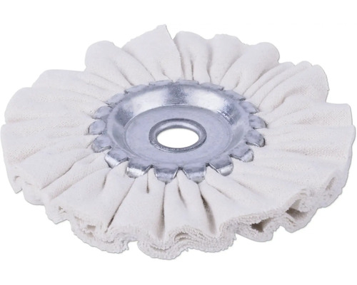 Polijstschijf van stof met metalen inzetstuk