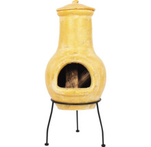 Mexicaanse tuinhaard van terracotta met metalen frame