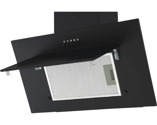 Afzuigkap met metalen vetfilter en bedieningsknoppen