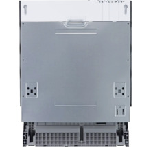 Achterkant van een vaatwasser ter illustratie van de installatie en aansluitingen.