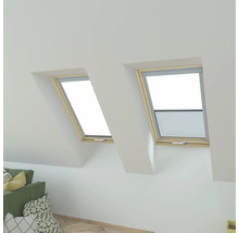 Twee dakramen in een lichte kamer