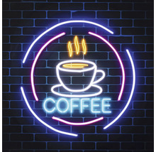 Neonreclame met koffiekop en de tekst 'Coffee'