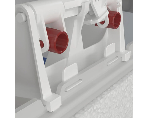 Gedetailleerde opname van een inbouwreservoir voor een toilet met spoelreservoir