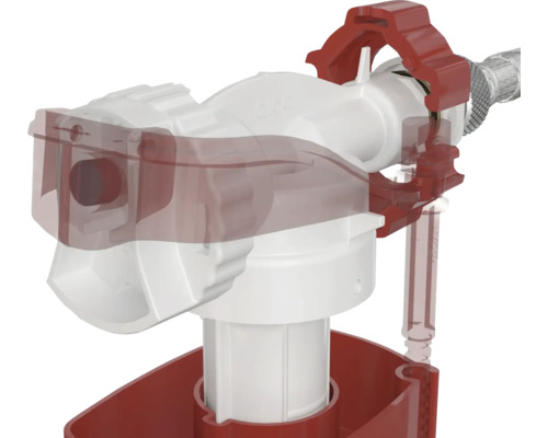 Toilet vulventiel met rode beugel