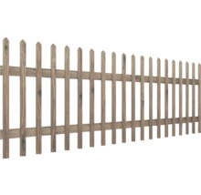 Houten hek met puntige latten