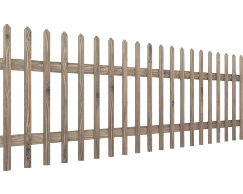 Houten hek met puntige latten