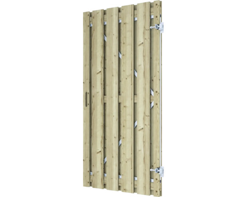 Houten poort voor tuinafscheiding met beslag