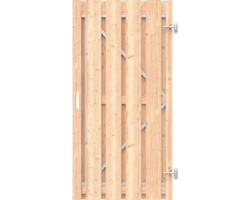 Houten poort met beslag voor de tuin