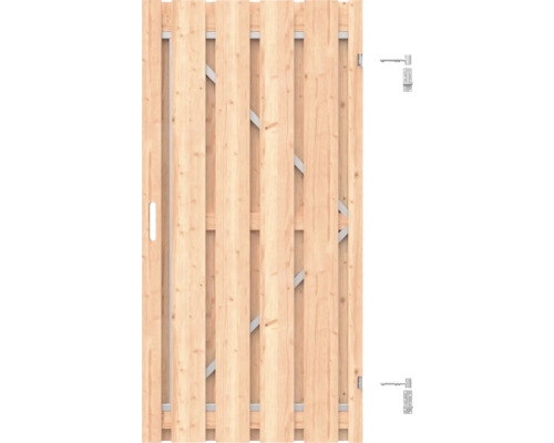 Houten schuttingdeur met beslag