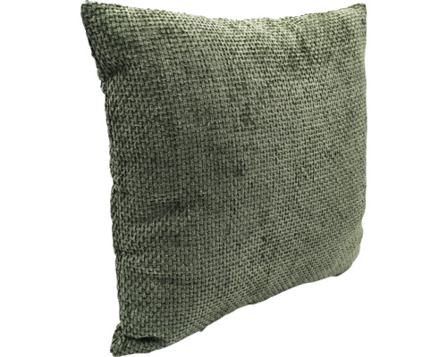 Vierkant decoratief kussen met een gestructureerd oppervlak.