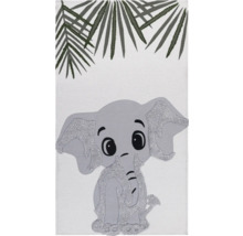 Tapijt met olifantmotief en palmbladeren