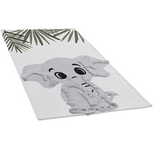 Tapijt met olifantenmotief en plantenpatroon