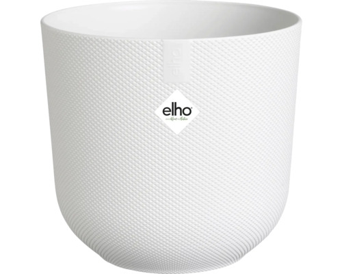 Witte plantenpot met ruitpatroon