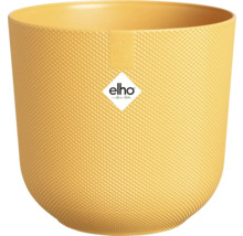 Gele bloempot met Elho logo