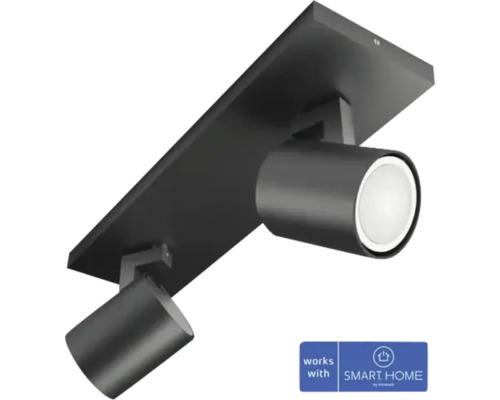 PHILIPS Hue White Ambiance LED opbouwspot Runner 2-lichts zwart