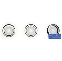 Drie LED inbouwspots