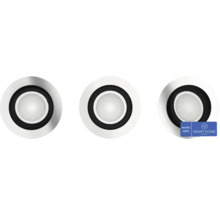 Drie ronde inbouwspots met Smart Home compatibiliteit
