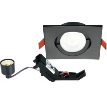 Vierkante inbouwspot met ledlamp en accessoires