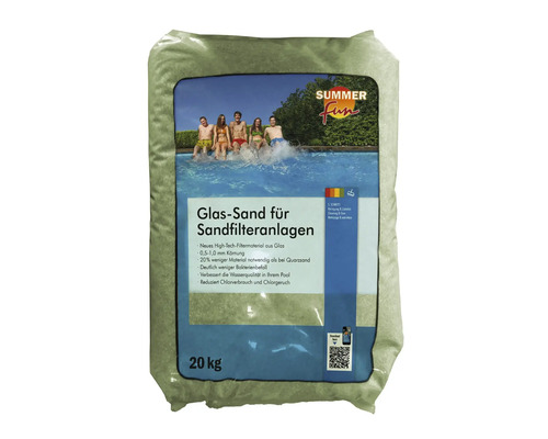SUMMER FUN Glaszand 0,5-1,0 mm tbv zandfiltersysteem 20 kg Glaszand voor zandfilterinstallaties, 20 kilogram verpakking