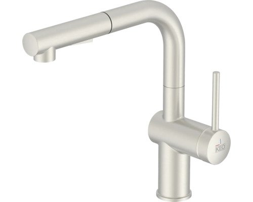 Keukenkraan met uittrekbare sproeikop en hendel