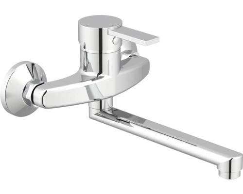 Wandkeukenkraan met draaibare uitloop