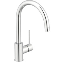 Metalen keukenkraan met hoge uitloop