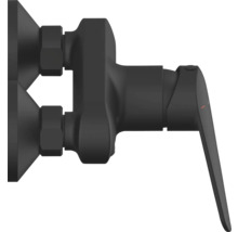 Zwarte douchekraan voor wandmontage