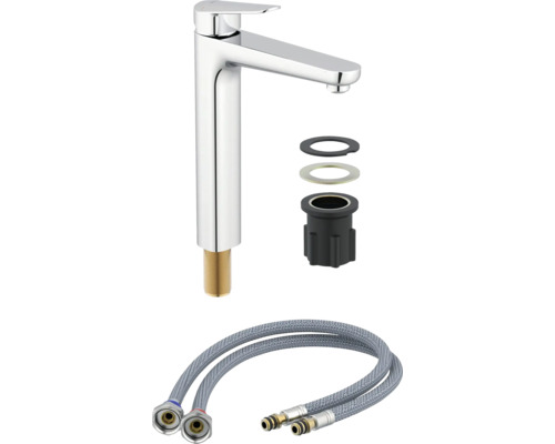 Wastafelkraan met montageaccessoires en aansluitslangen