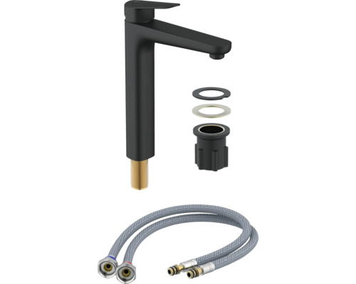 Wastafelkraan inclusief bevestigingsmateriaal en flexibele aansluitslangen