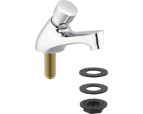 Chromen waterkraan met bevestigingsmateriaal