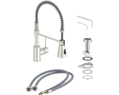 Keukenkraan met sproeierfunctie en accessoires