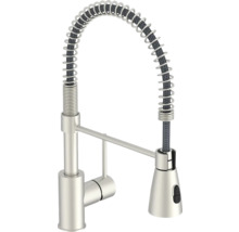 Keukenkraan met spiraalveerhals en uitloop
