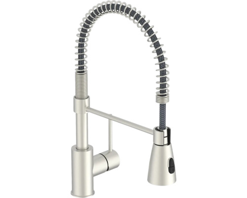 Keukenkraan met spiraalveerhals en uitloop