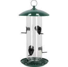 Vogelvoeder met doorzichtige container en zitstokken