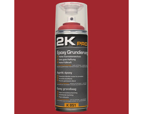 KWASNY 2K Pro epoxy grondering roodbruin 400 ml 2K Pro epoxy primer spuitbus