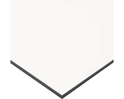 KI-KERN Compactplaat zuiver wit RAL 9010 244x122 cm, 6 mm Decoratieve plaat met rechte rand