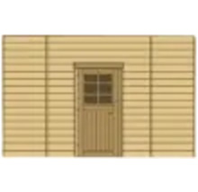 Houten tuinhuis met deur