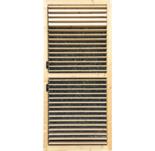 Houten deur met lamellen voor tuinhuis