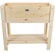 Houten plantenbak op poten met plank