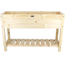 Houten plantenbak met opbergruimte