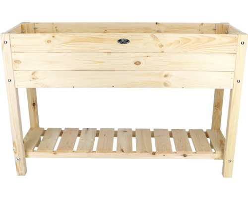 Houten plantenbak met opbergruimte