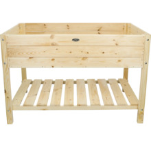 Houten plantenbak met opbergruimte